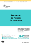 Demande de retraite de réversion -