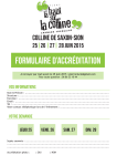 Formulaire d'accr&eacute;ditation