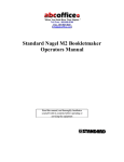 Standard Nagel M2 Bookletmaker Operators Manual