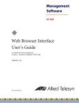 Web Browser Interface User's Guide