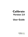 Calibrate Version 2.1 User Guide