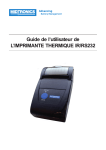 167-000573A FR IR/RS232 thermal printer user guide.indd