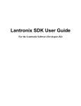 SDK User Guide, internal draft 11