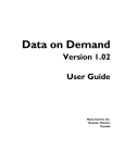 Data on Demand Version 1.02 User Guide