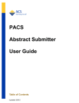 PACS Abstract Submitter User Guide