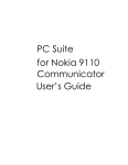 PC Suite for Nokia 9110 Communicator User's Guide
