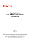Vigor2930 Series Dual-WAN Security Firewall User's Guide