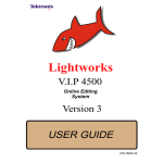 Lightworks V.I.P 4500 Version 3 User Guide
