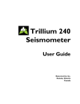 Trillium 240 Seismometer User Guide