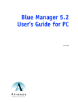 Blue Manager 5.2 User's Guide for PC