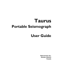 Taurus Portable Seismograph User Guide