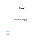 Nios II Custom Instruction User Guide