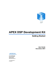 APEX DSP Development Kit Getting Started User Guide