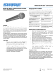 Shure Beta 58A Microphone User Guide