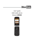 User's guide GSM mobile phone Maxcom MM820
