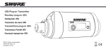 Shure UR3 Plug-On Transmitter User Guide