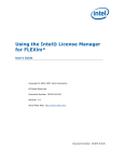 Using the Intel(R) License Manager for FLEXlm* User's Guide