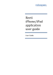 robopec Reeti iPhone/iPad application user guide