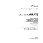 QAD 2008 Enterprise Edition User Guide: Manufacturing