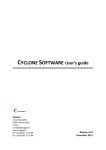 CYCLONE SOFTWARE User's guide