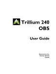 Trillium 240 OBS User Guide