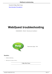 WebQuest troubleshooting