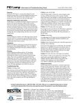 PID Lamp Information & Troubleshooting Sheet