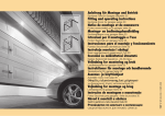 Anleitung für Montage und Betrieb Fitting and operating instructions