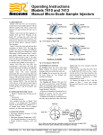 Operating Instructions Models 7410 and 7413 Manual Micro
