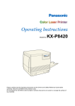 KX-P8420 Operating Instructions