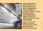 Anleitung für Montage und Betrieb Fitting and operating instructions