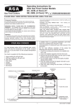 Operating Instructions for AGA Gas Fired Cooker Models