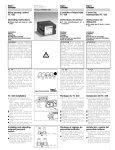 Valve proving control TC 410 Operating instructions Contrôleur d