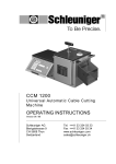 CCM 1200 OPERATING INSTRUCTIONS