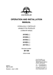OPERATION AND INSTALLATION MANUAL