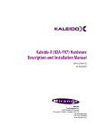 Kaleido-X (KXA-FR7) Hardware Description and Installation Manual