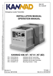 INSTALLATION MANUAL OPERATION MANUAL KANNAD 406 AF