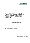 User Manual FavorFilter Endotoxin-Free Plasmid DNA