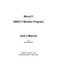Micro11 68HC11 Monitor Program User's Manual