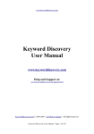 Keyword Discovery User Manual