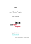ToscA Ircam / Centre Pompidou User Manual