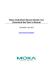Moxa Industrial Secure Router CLI Command Set User's Manual