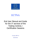 End User Manual and Guide for the IT services of the Testing