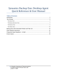 Backup Exec (DLO) Manual - University of Houston