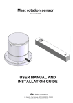 Mast rotation sensor USER MANUAL AND INSTALLATION GUIDE