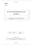 CD-16, CD-8 In Wall Microphone Console User Manual