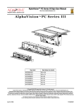 AlphaVision PC Series III Sign User Manual - Alpha