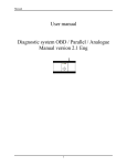 User manual Diagnostic system OBD / Parallel / Analogue Manual