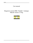 User manual Diagnostic system OBD / Parallel / Analogue Manual