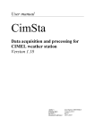 User manual Data acquisition and processing for CIMEL weather